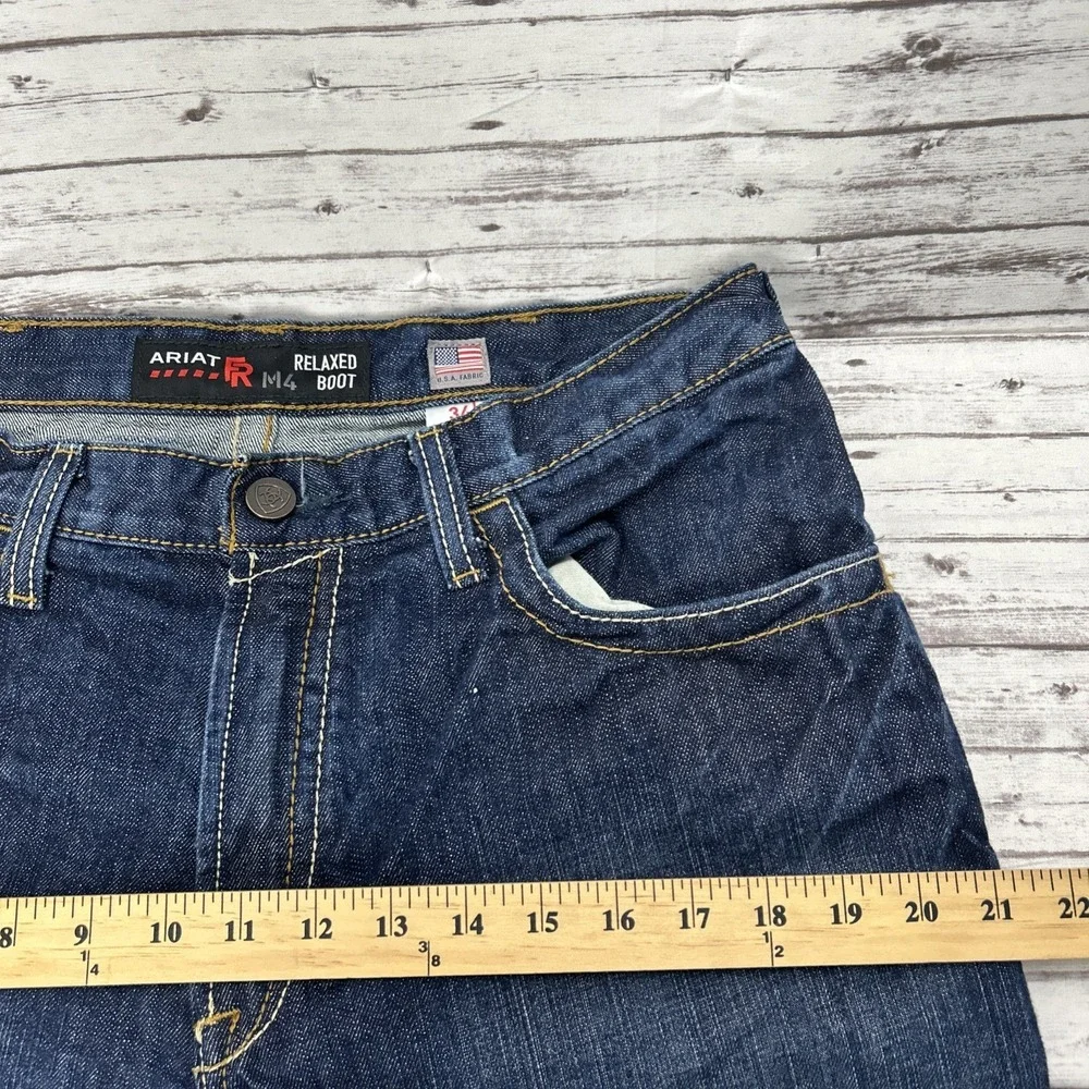 Ariat FR M4 Relaxed Boot Jeans Men's 34x32 Blue Flame Resistant CAT 2 Denim
